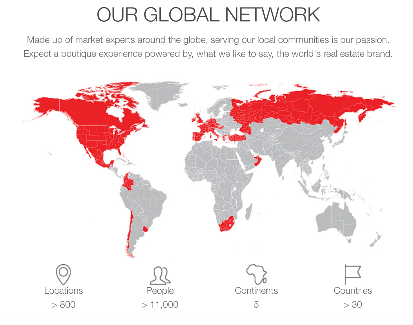 Engel & Völkers Global Network Map of Offices