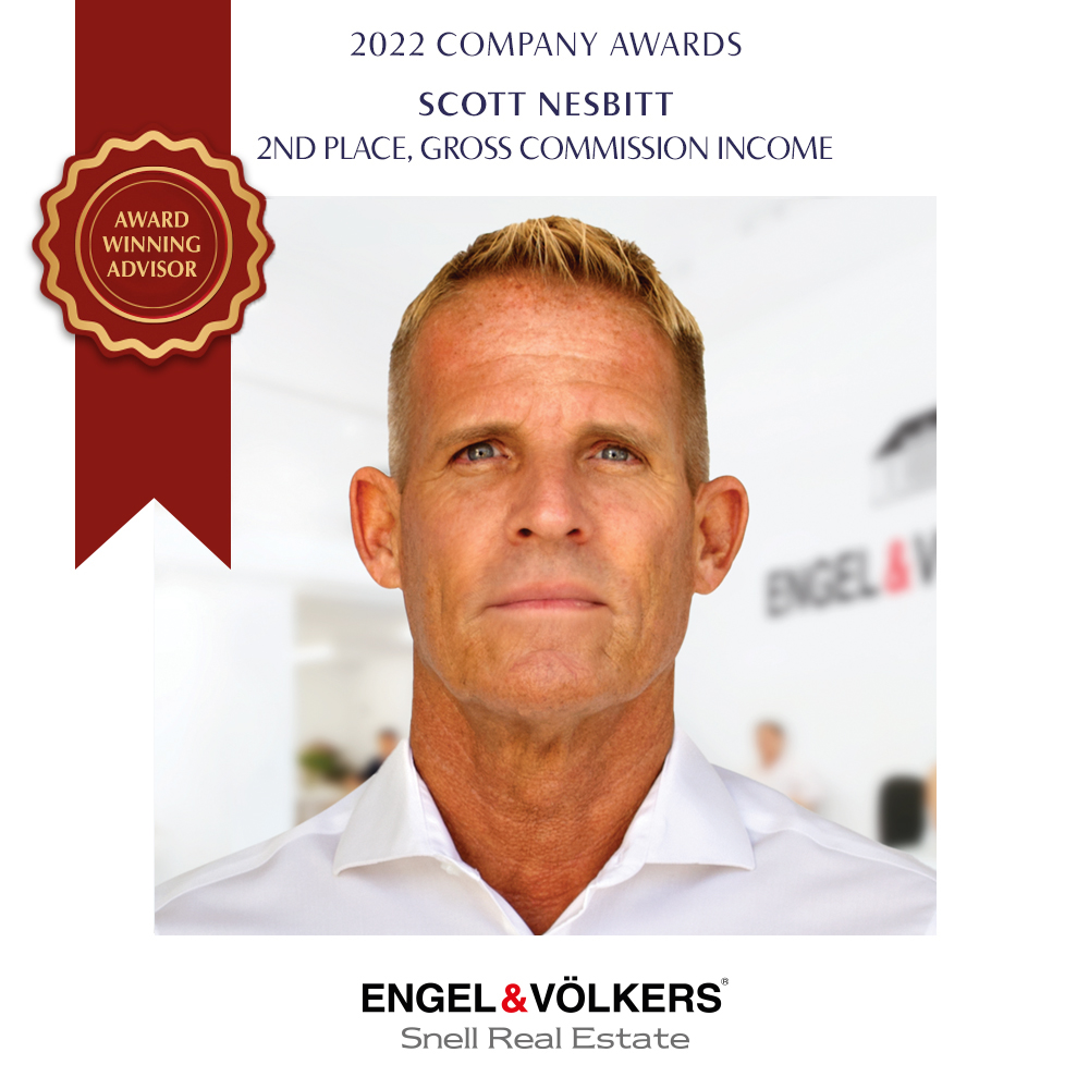 Scott Nesbitt 2nd Place Gross Commission Income Engel & Völkers Company Awards 2022