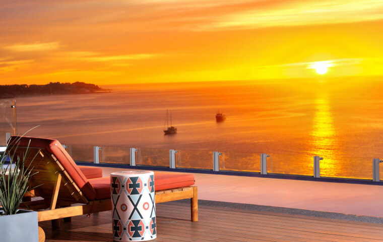 Caption: Golden hour at The Rooftop 360, Corazón Cabo; Image Credit: Corazón Cabo Resort & Spa