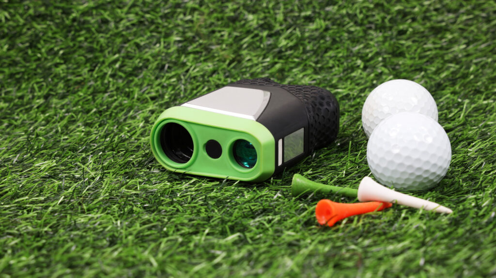 A high-precision rangefinder ensures accuracy and confidence across every elevation and angle on the course. Image Credit: Shutterstock.