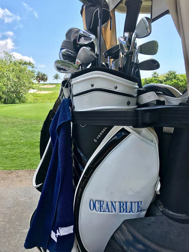 Customized luxury golf bag by Ocean Blue World; Image Credit: Ocean Blue Productions