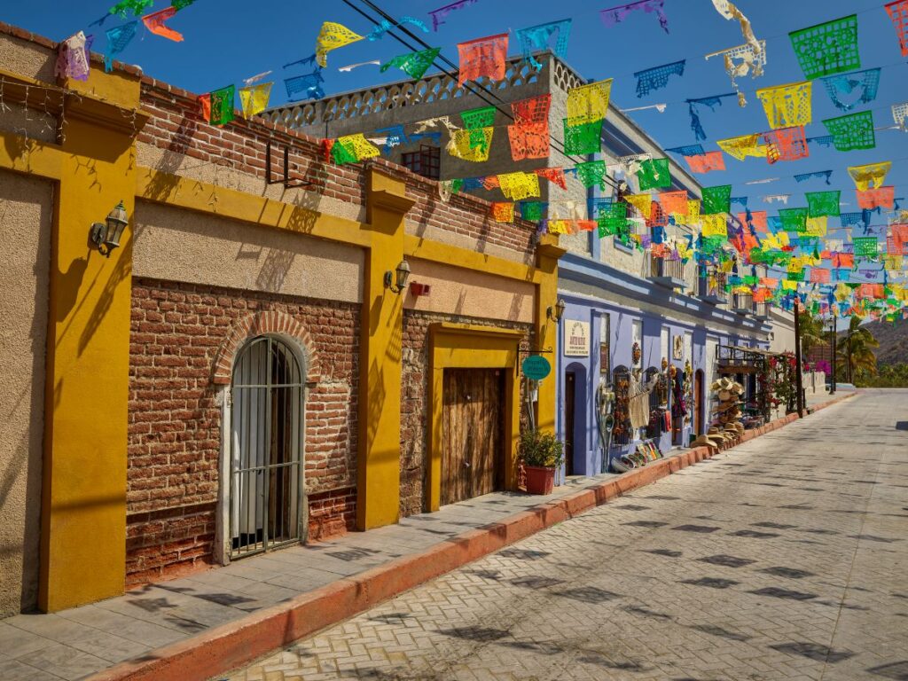 Colorful streets and creative energy define Todos Santos—a Pueblo Mágico where art, heritage, and surf culture come together along the Pacific coast. Image Credit: Los Cabos Tourism Board